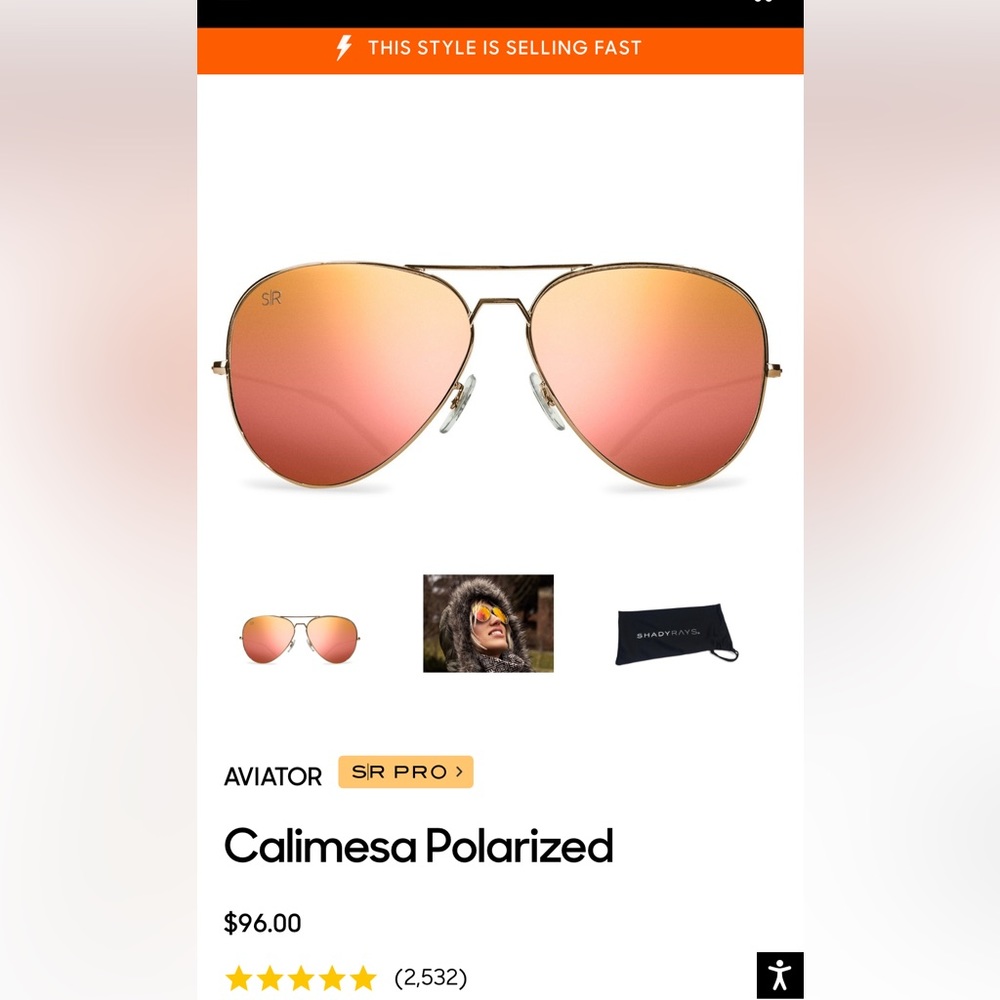 Shady Rays Aviator Sunglasses